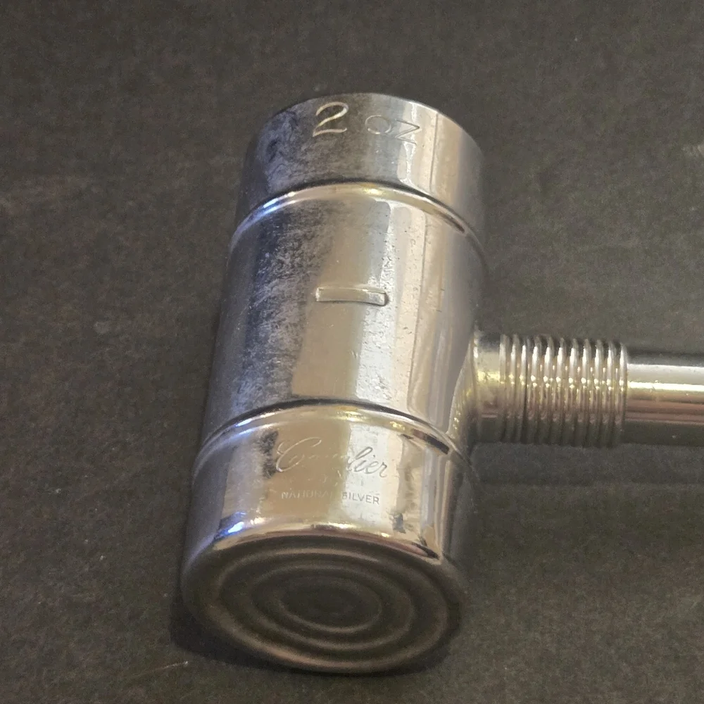 VINTAGE CAVALIER NATIONAL SILVER CHROME BAR TOOL JIGGER CORK CAN OPENER